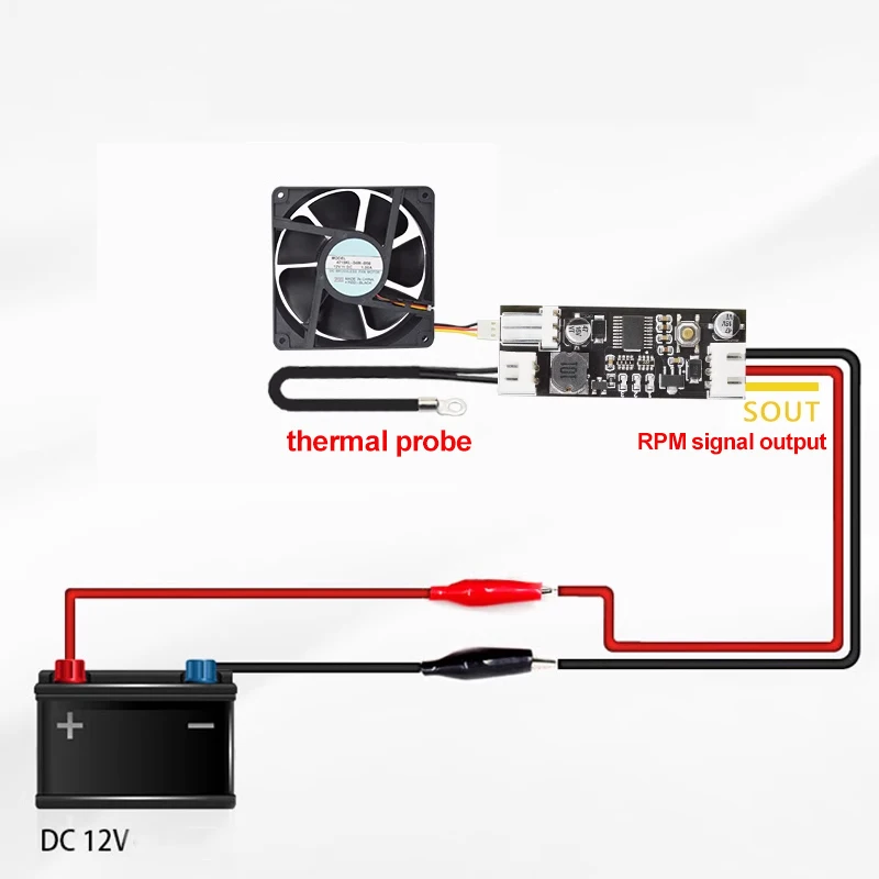Temperature Controller, 12V, 0.8A, PWM, 2-3 - detail 10