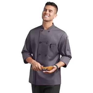 Custom Unisex Cotton Short Sleeve Cooking Restaurant Breathable Uniform Summer Chef Jacket Kitchen Chef Coat for Men Women