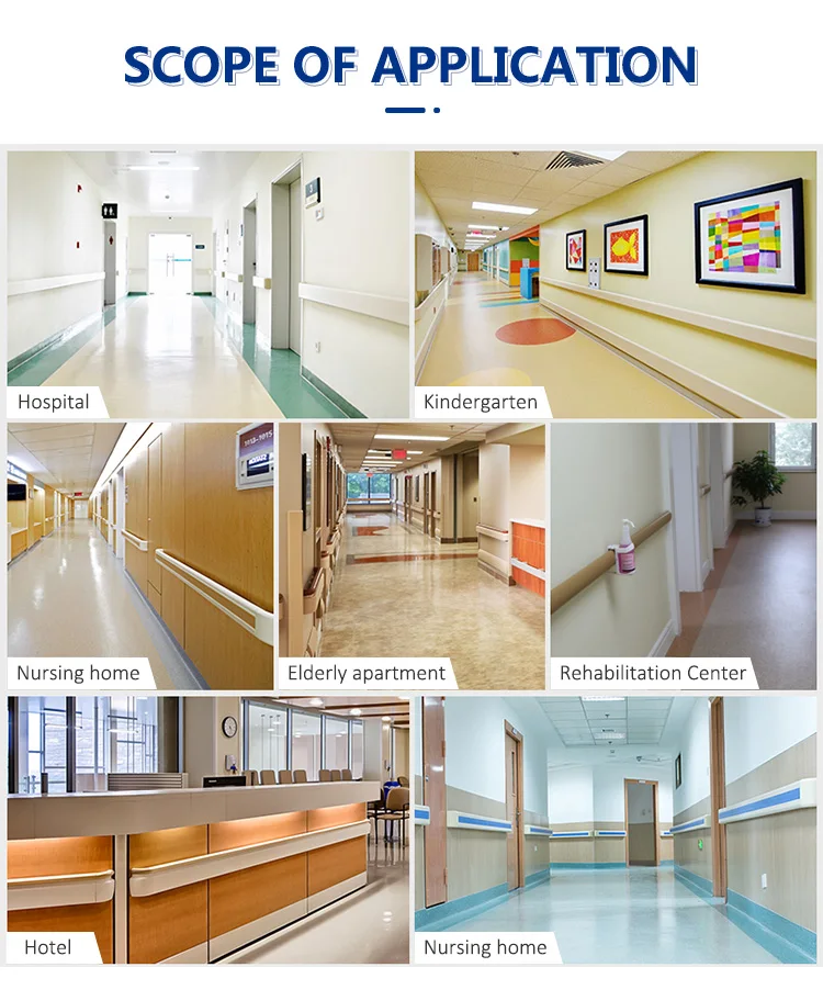 Hand Rails Hospital Hospital Wall Protection Safety Handrails As Medical Hand Bumper ...