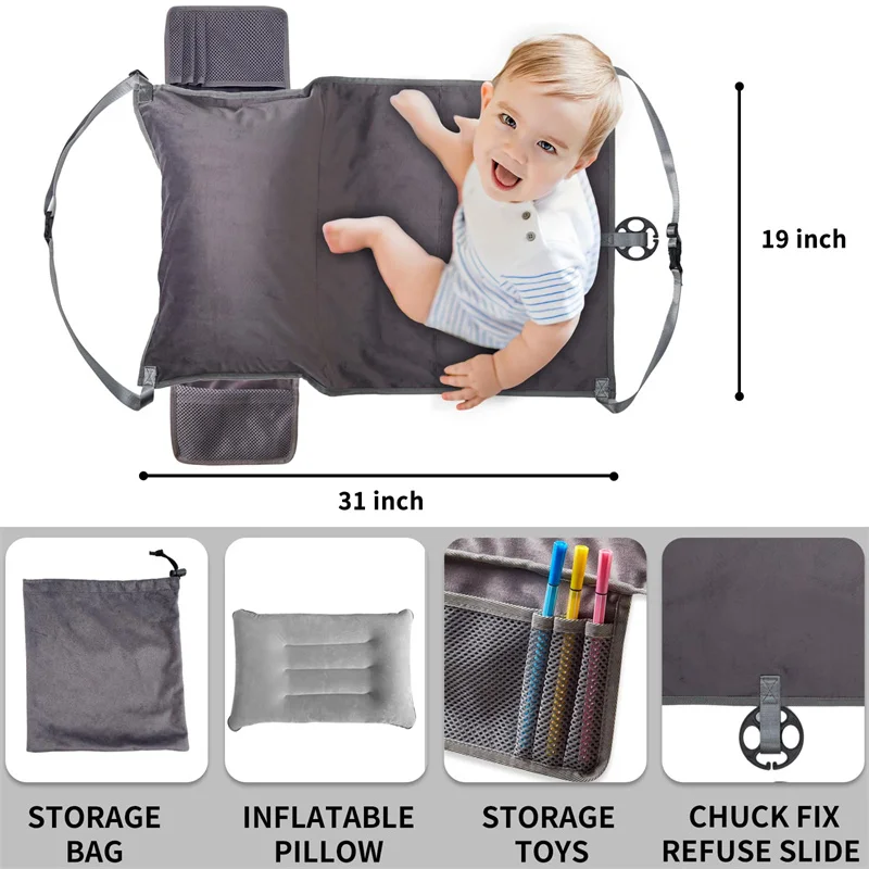 Airplane Seat Extender For Kids Inflatable Airplane Foot Rest Bed For