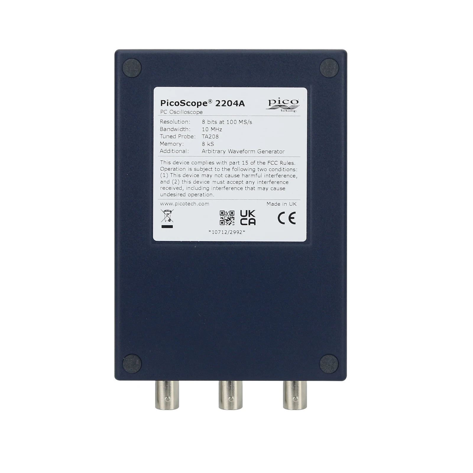 PicoScope 2000 Series 2204A 10MHz 100MS/s 5-in-1 Portable Oscilloscope 2 Channel Oscilloscope