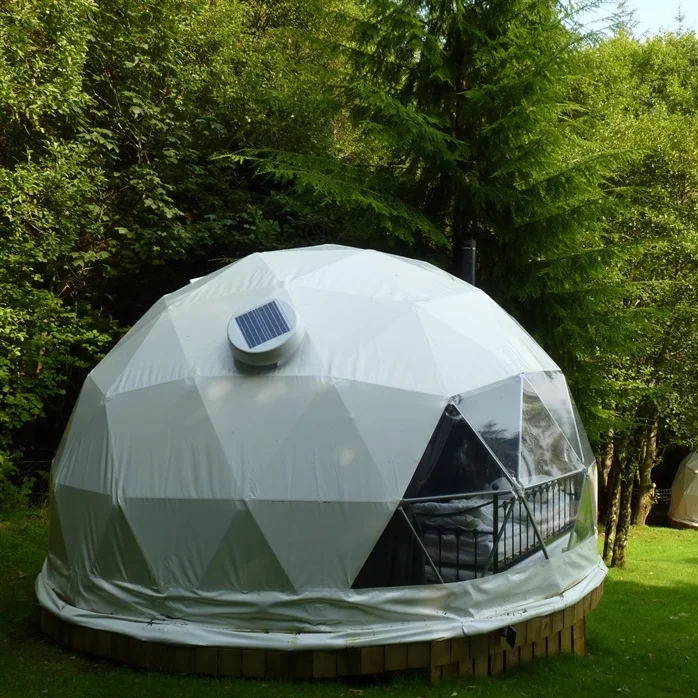 Diameter 6M Transparent Igloo Glamping Tent Luxury Resort Dome Tent