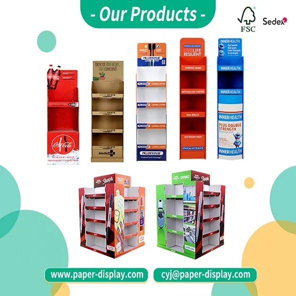 Professional Service Customized Recycled Floor Display Carton Box Showcase Cardboard Dump Bin Paper Carton Stand Corrugated Box