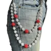 White red beads (12 16mm beads)