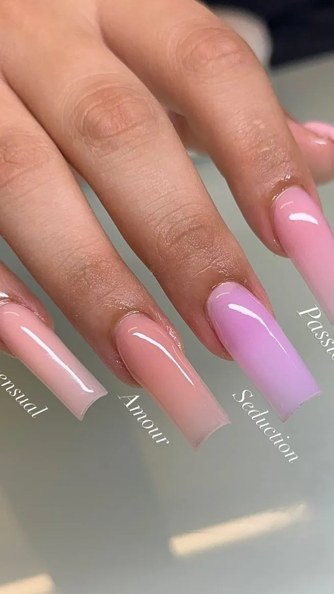 Nails, square shaped, powder pink, light pink, Dip powder, Pink, natural,  everyday wear, medium length, shiny, basic. | Powder nails, Dipped nails,  Nail colors