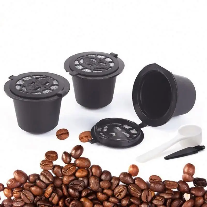 Reutilizables Para Cápsulas De Café Espresso,Cápsulas De Café Vacías  Rellenables,De Alta Calidad,Paquete De 3 Unidades - Buy Universal Filtro De  Café,Recargable Reutilizable Nespresso Cápsulas De Café Con 1 Cuchara Y  Cepillo,Oem De
