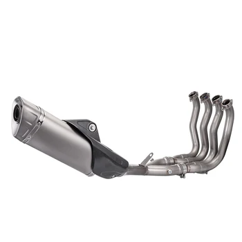 For YAMAHA R1 System Escape Slip On 51MM Front Tube Link Pipe Connect Original full Motorcycle Exhaust System Titanium alloy
