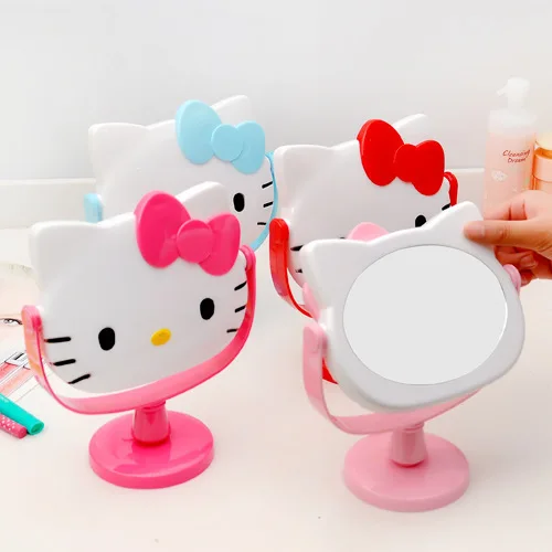 Miroir de courtoisie Hello Kitty Kawaii pour filles, miroir de