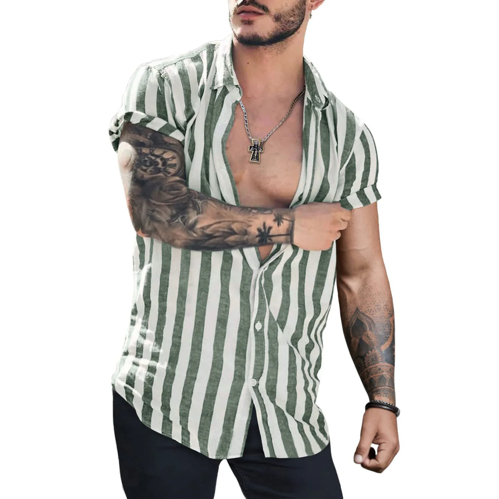 Buy Green Hawaiian Shirt,Floral Shirts 