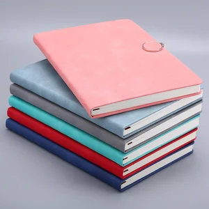 Custom Fashion School Hard Cover Notebook A5  PU Leather Diary Notebook for Girls