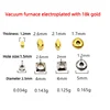 18k gold (rack plating in vacuum furnace)