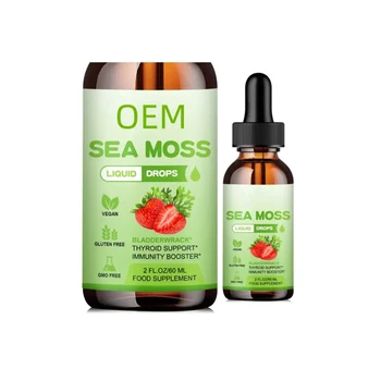 Support customized Healthcare Supplement Sea Moss Oil Extract 60ml Sea Moss Liquid Drops