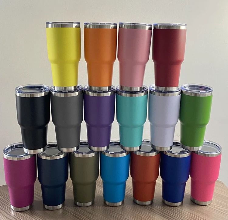 Tumbler 30 20 14 12 10 oz Stainless Steel Tumblers Double Wall Vacuum  Insulated Travel Cups 20 14 12 30oz Mug