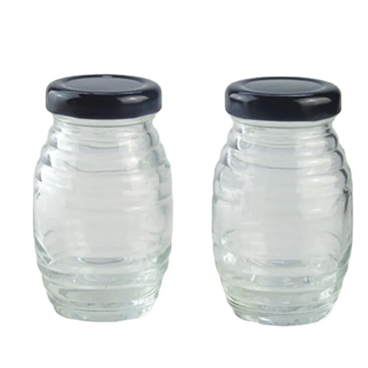 DD1839  Empty 16 32 oz Screw Glass Bee Storage Dispenser Jam Airtight Lid Bottle Pot Container Thread Beehive Honey Mason Jar