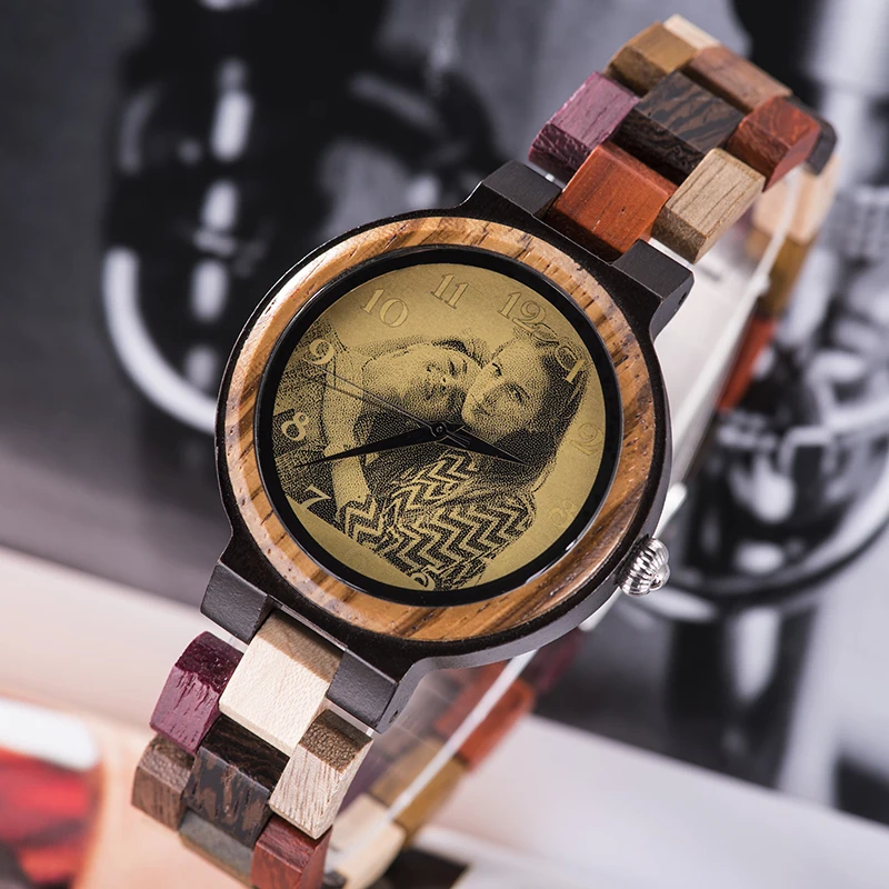 2020 Factory Direct Wood Watch for Couples Handmade with Nice Japanese Quartz Movement Valentine's Gift for Girls