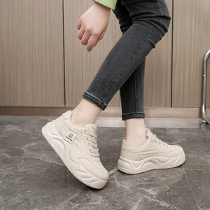 H232 New 2026 Women's Shoes Breathable Non-slip Sports and Leisure Board Shoes Student Height-increasing Women's Shoes