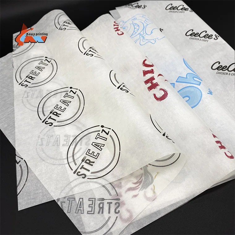 Custom Logo Printed Food Grade Greaseproof Parchment Paper Grease