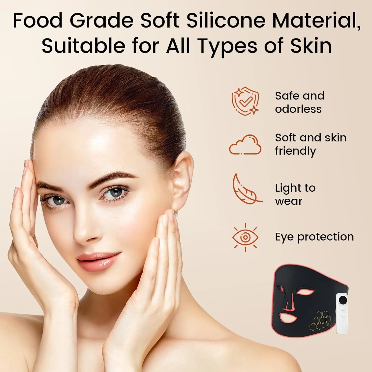Led Light Therapy Silicone Face Mask For Skin Rejuvenation_voghion.com