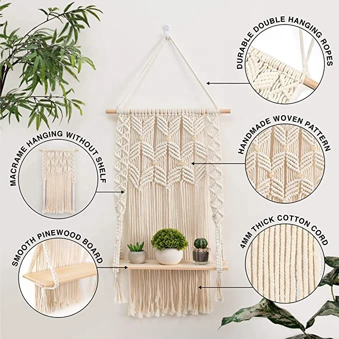 Acchiappasogni Intrecciato Da Appendere Alla Parete Arazzo In Macramè Fatto A Mano Con Nappe Decorazioni La Casa Boho E Sfondo Feste Da 7,1 € | DHgate