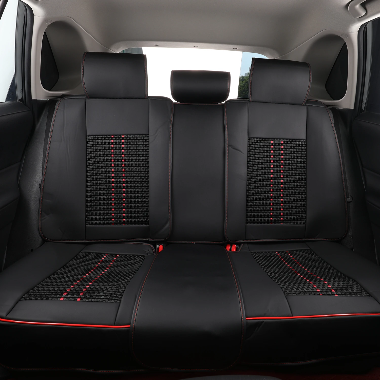 EKR Amazon Popular  Universal Size Seat Cover PU Leather Material Full Set Universal Fit Most Car Seat Cover