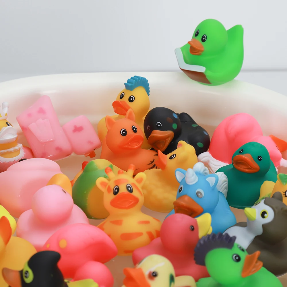 25 Pack Rubber Duck Bath Toy Assortment Baby Shower Birthday Gift