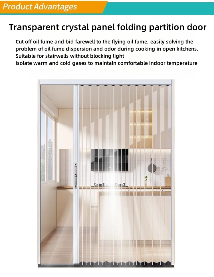 Plastic Folding Sliding Door Invisible Kitchen Toilet Toilet Bathroom ...