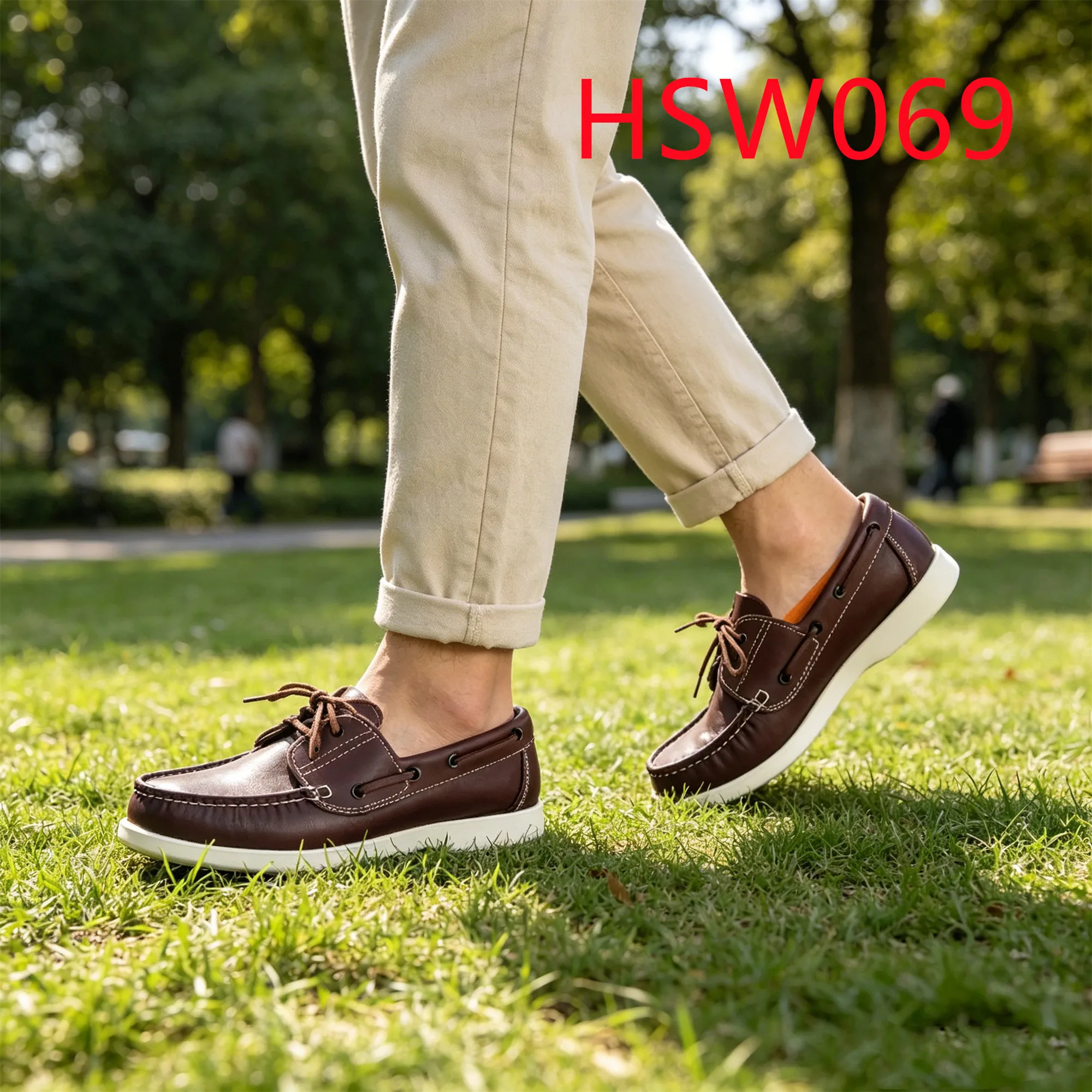 CXT,Handcrafted No Blisters Reddish Brown Harbor Walking Shoes Plus-Size Commute Wide-toe Casual Shoes for Light Travel HSW069