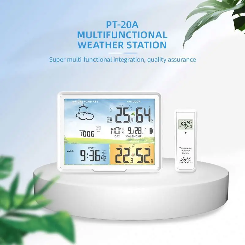 PT20A Outdoor Wireless Weather Station Automatic Home Clock with Color Forecast Gas Analyzers Product