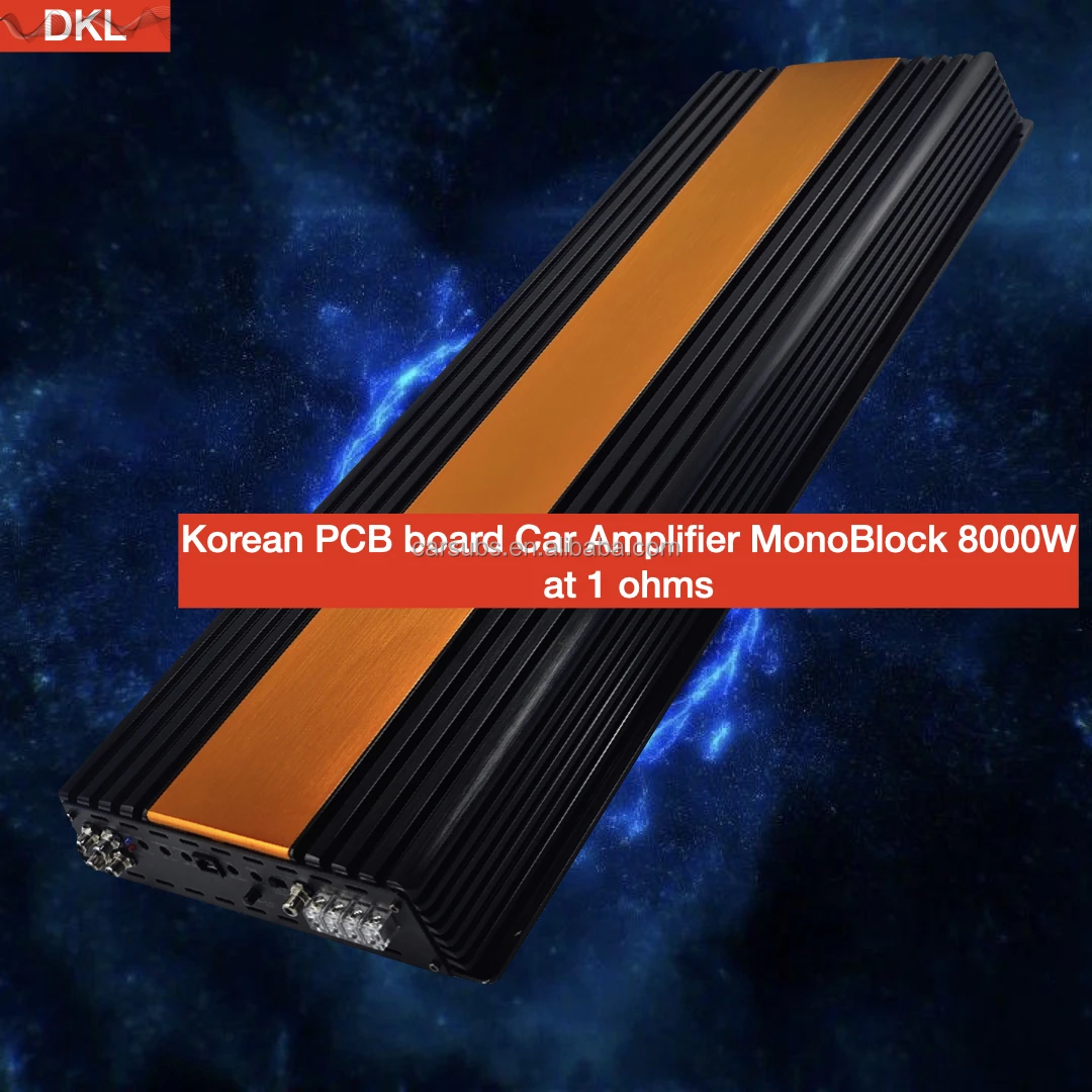 Korea Car Subwoofer Amplifier Rms 8000w Class D Max 1 Ohm Peak 16000w