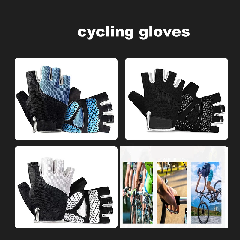 Outdoor Sports Wear Resistant Shock Absorbing Halffinger Bicycle