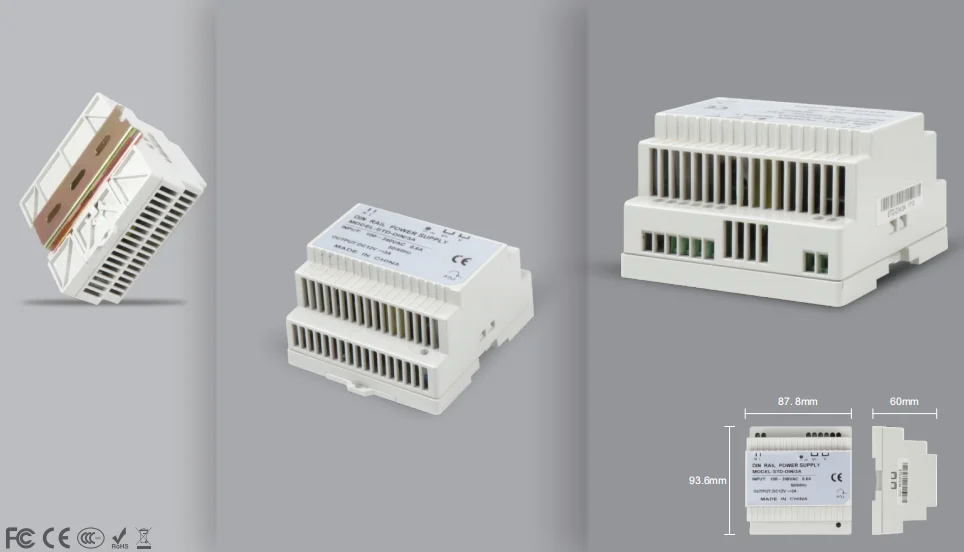 
Бесперебойный источник питания на DIN-рейку 24 в 12 В постоянного тока 5 А с ИБП для доступа к дверям 