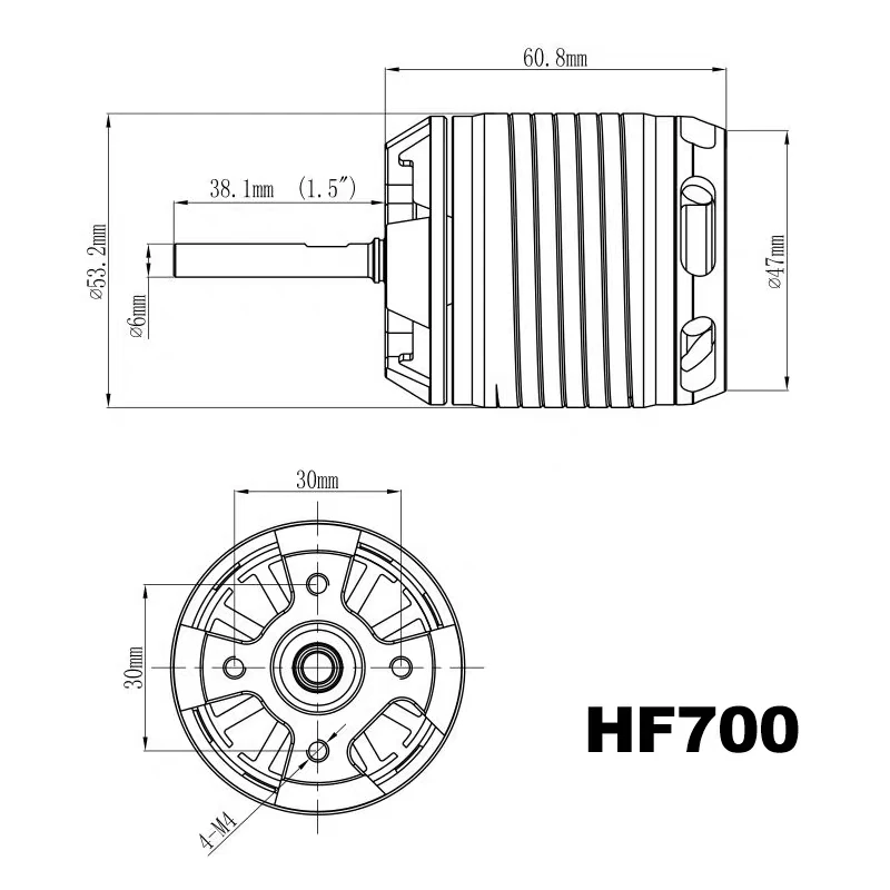Gartt Hf700 530kv 4500w Brushless Motor For Trex 700 Rc Helicopter High ...