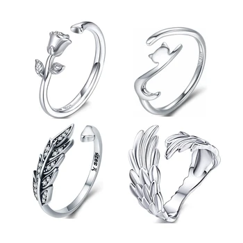 Qings Unique Style Open Ring 925 Sterling Silver Ring For Girls