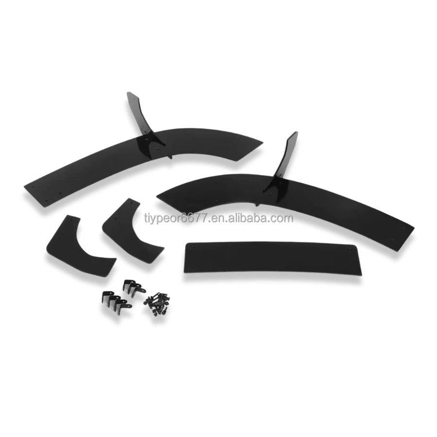 product car rear bumper diffuser shark fin for vw volkswagen golf 5 mk5 r32 2005   2008 tail blade frame exhaust guard trim splitter lip-5