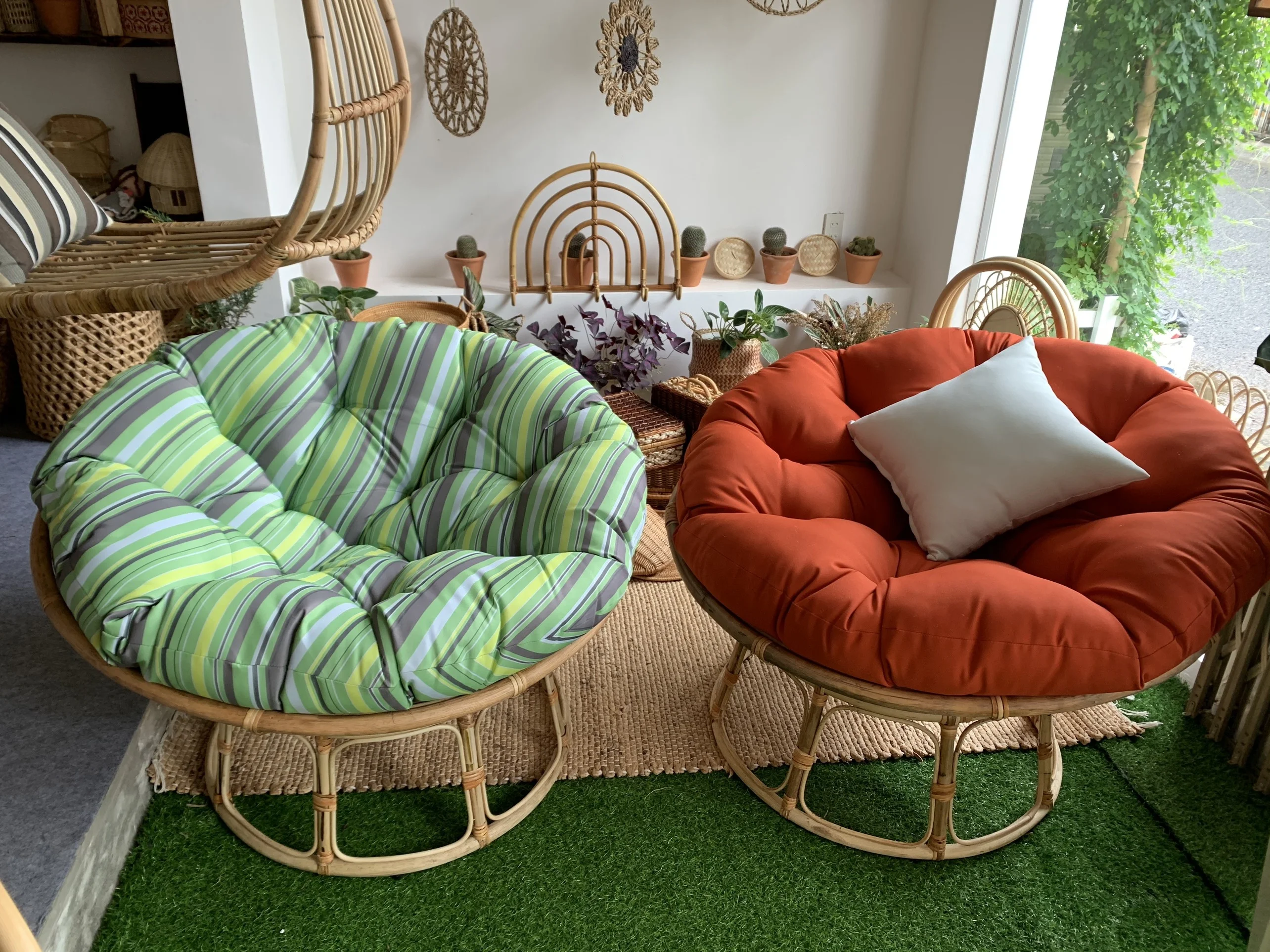 Better Homes & Gardens Papasan Chair with Fabric Cushion, Pumice Gray 