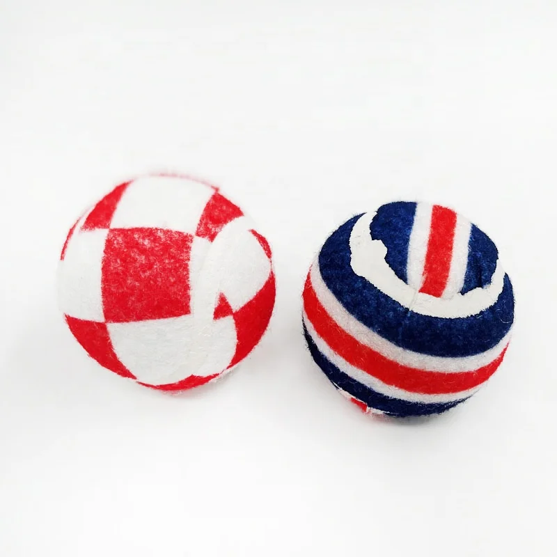 Custom Pattern Elastic Tennis Balls for Pet Dogs and Cats for Play and Home Use