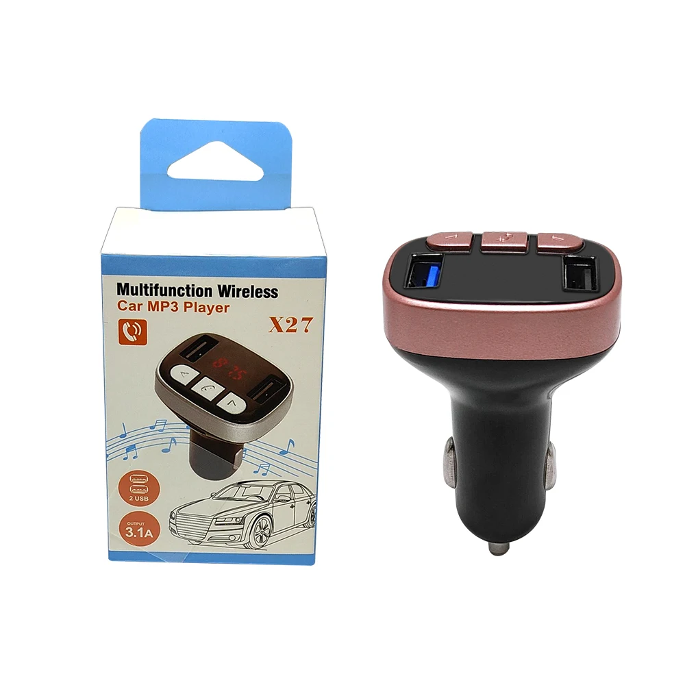 Newest Multiple Model X11 X23 X24 X25 X26 X27 X28 Car Kit FM Transmitter Car Phone Charger With MP3 Player Dual USB Car Charger