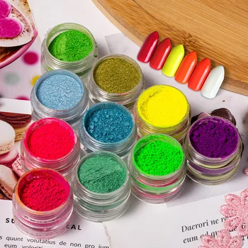 New Manicure Powder 6 Color Conjoined Glitter Pearl High Gloss Candy Vignetting Slime Handmade DIY Nail Pigment XYL-001 MSDS