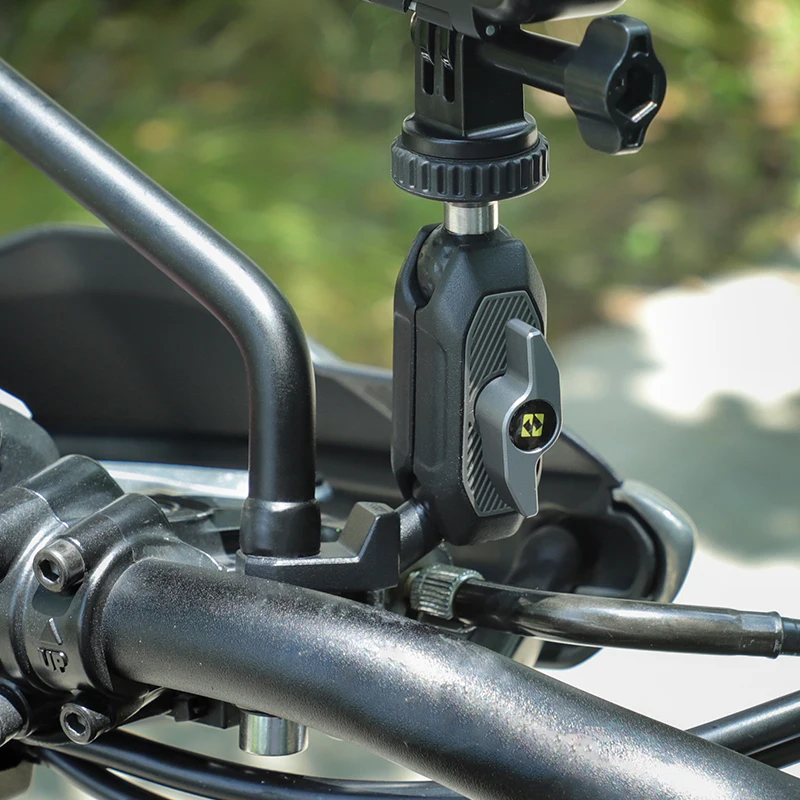 SMNU Motorcycle 360 Metal Handlebar Clamp Mount Dirt Bike Motorcycle Roll Bar Tube Mounts Accessories for GoPro Action Camera
