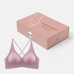 Seamless V-Neck Comfortable Plus Size Factory Direct No Underwire Double Strap Basic Bras for Women