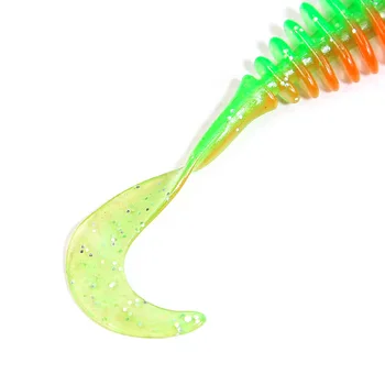 Root Floating Surface Nematode Stainless Steel Artificial Soft Bait Threaded Tail 8-Piece Large Black Drum Yellow Fish – Soft Lure – view 3
