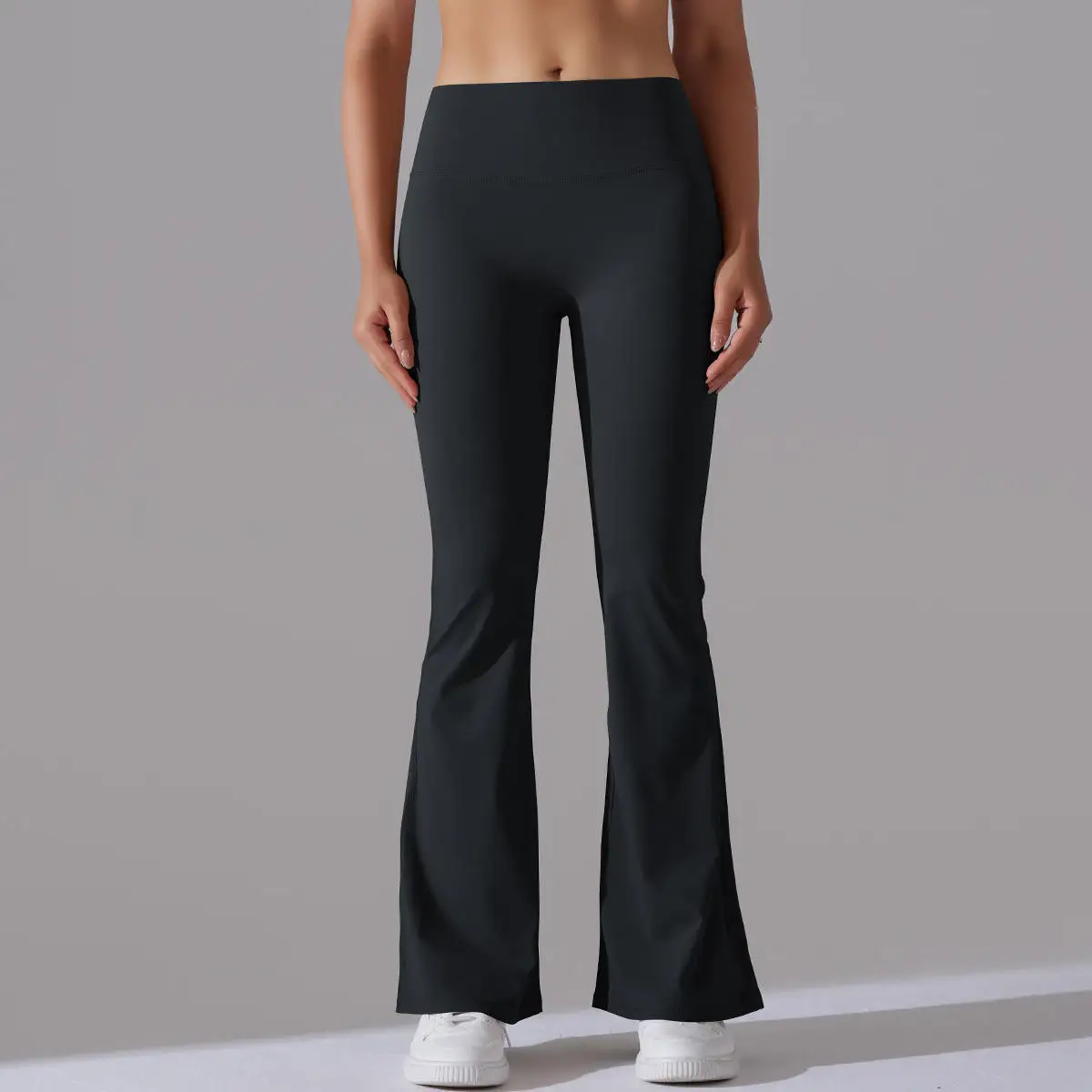 Custom Logo Plain High Waist Flare Legging for Women Fitness Workout Flare Yoga Pants