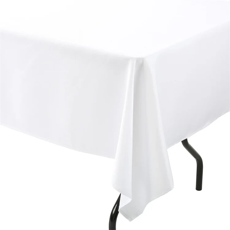 Wholesale custom round rectangular stretch polyester linens table cloth tablecloths for wedding hotel