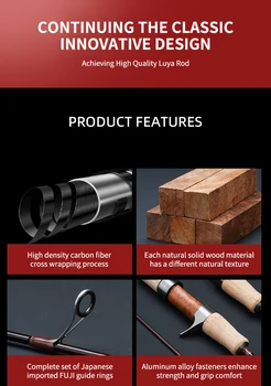 Cheery FUJI 1.55m-1.8m Carbon Ultra Light and ultra Soft 1.5g-8g Ocean Saltwater Fishing Spinning Casting Fast Pitch Jigging Rod – Soft Lure – view 5
