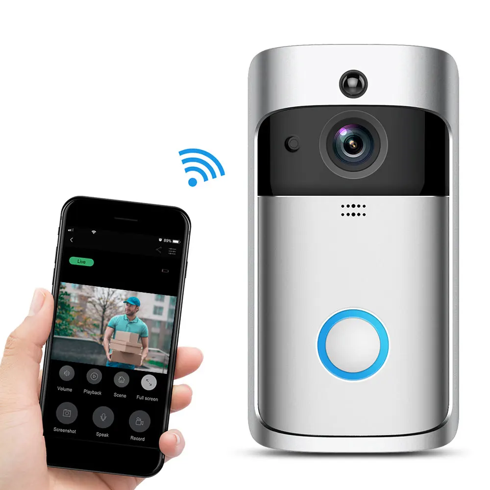 WiFi Smart Wireless Security Türklingel IR Visuelle Video Kamera Handy Doorbell 