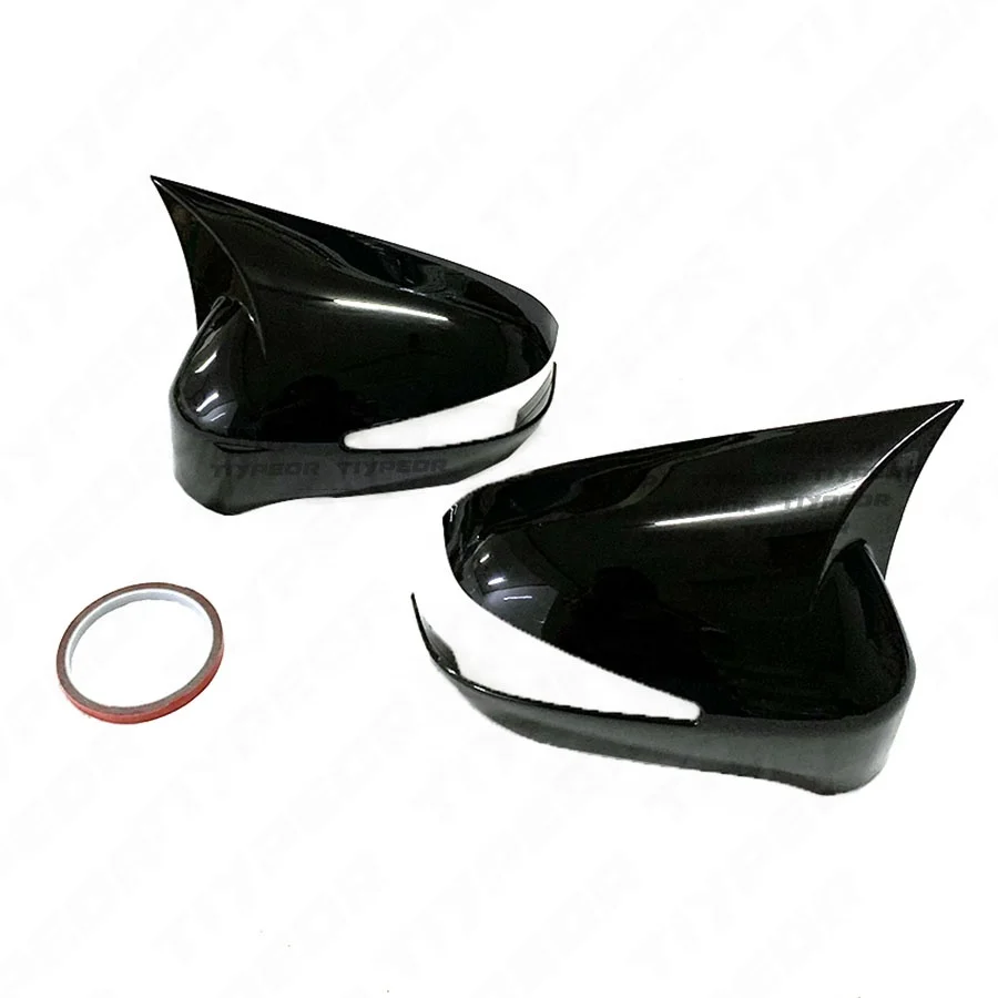 Gloss Black Rear View Mirror Cover Cap with Turn Light for Honda Civic 2006-2012
