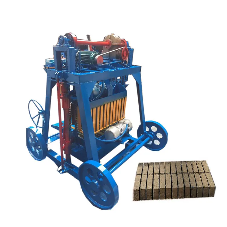 Concrete Brick Making Machine with Wheel Mobile Block Produce Line Interlocking Hollow Brick Making Machine