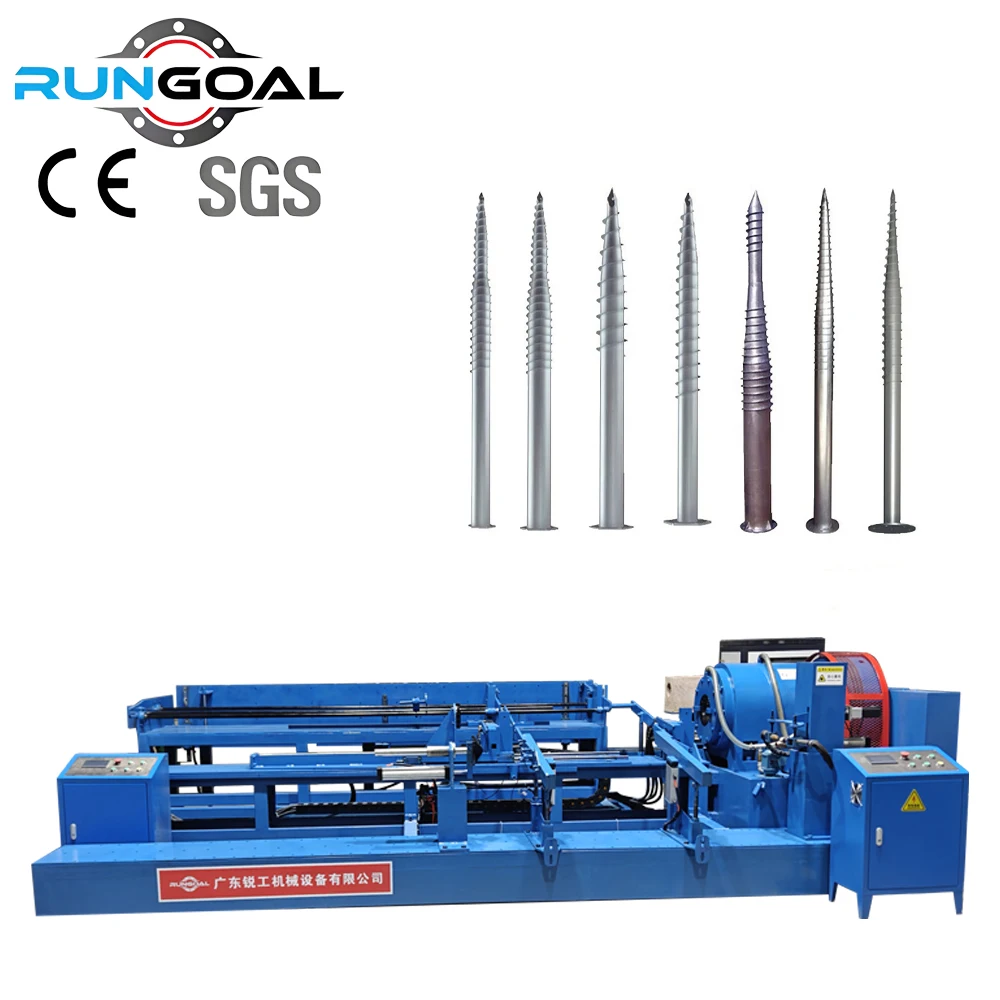 RUNGOAL High Precision Spiral Pile Reducing Machine for Solar Farm Projects
