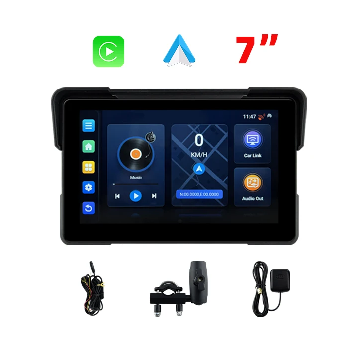 EKIY Android 13.0 7 Inch Motorcycle GPS Navigation with Wireless
