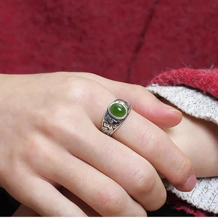 Men Emerald Stone Ring , Green Stone Ring , Vintage Style Ring , Square Stone  Ring , Ottoman Style Ring , 925k Sterling Silver Ring - Etsy Norway